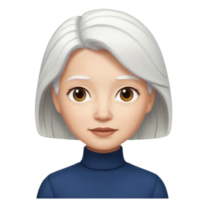 Woman: White Hair Memoji sticker