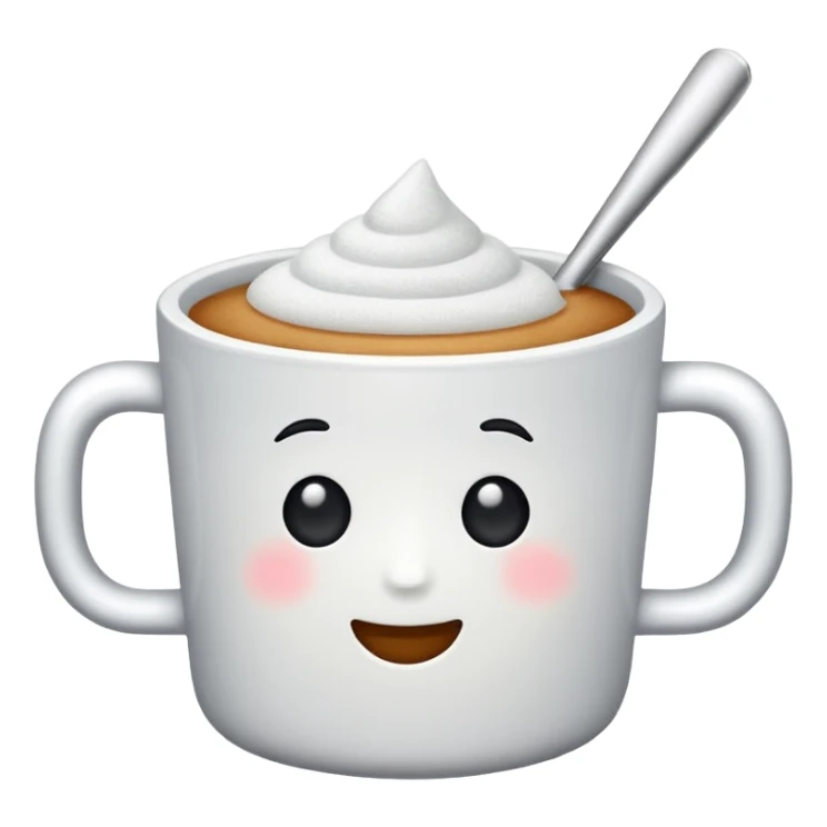 Cup of white sugar sticker