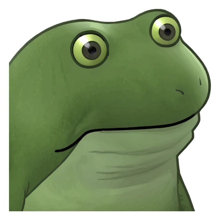 bufo frog meme style surrounded by colorful capsules, pharmacology theme sticker