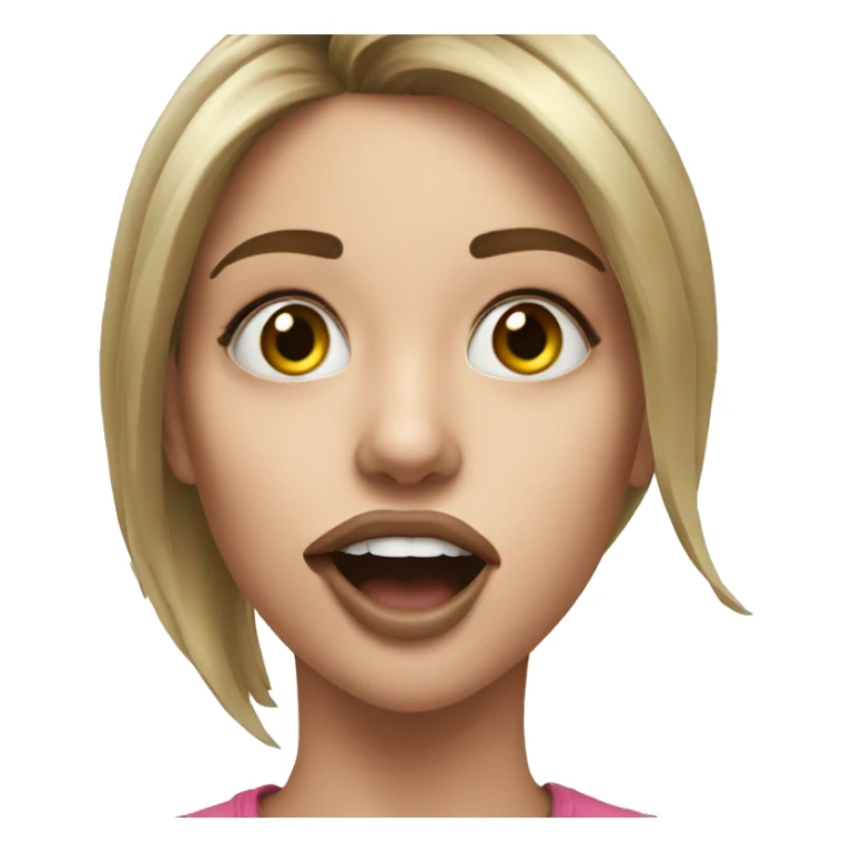 realistic selfie of girl close the mouth a little bit sticker