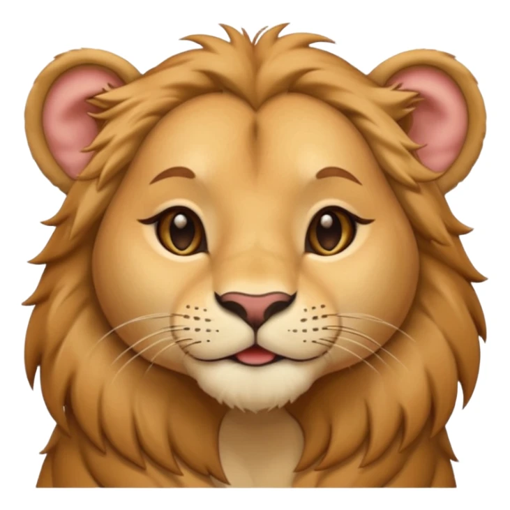 Happy cute kissing Lioness sticker