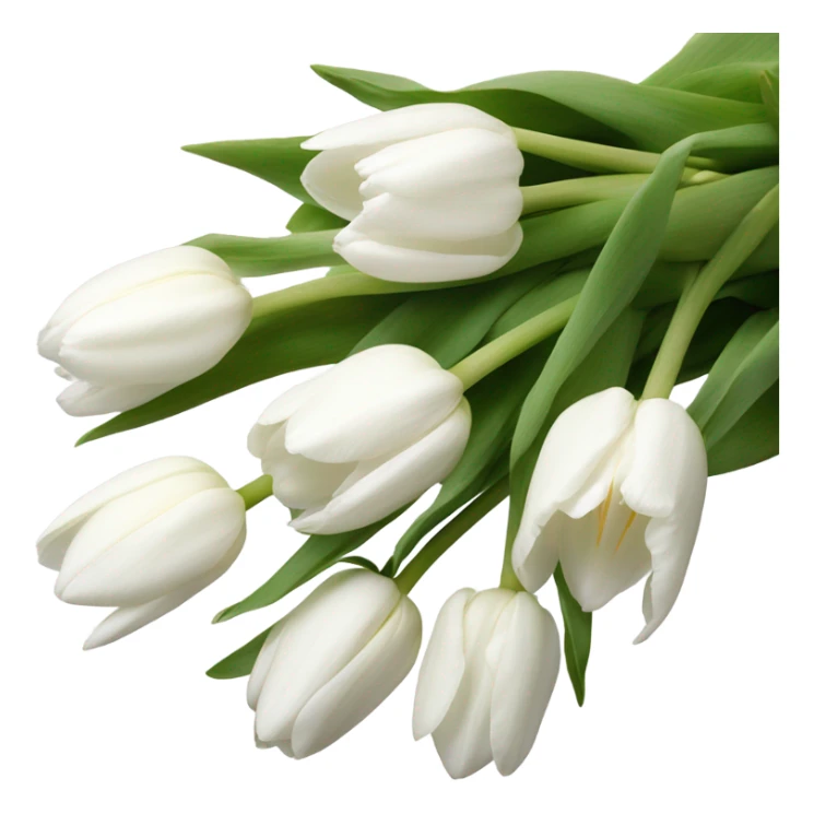 white tulip bouquet  sticker