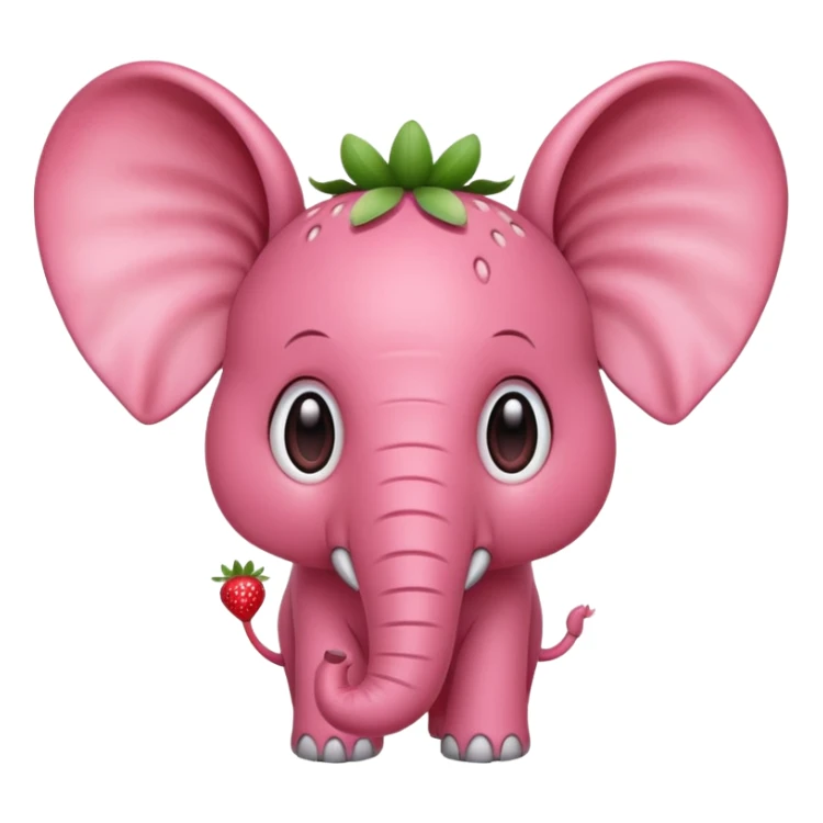 Strawberry elephant sticker
