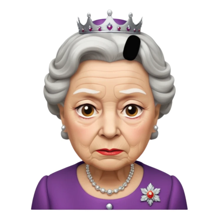 La reine Élisabeth 2 en moche et aigri  sticker