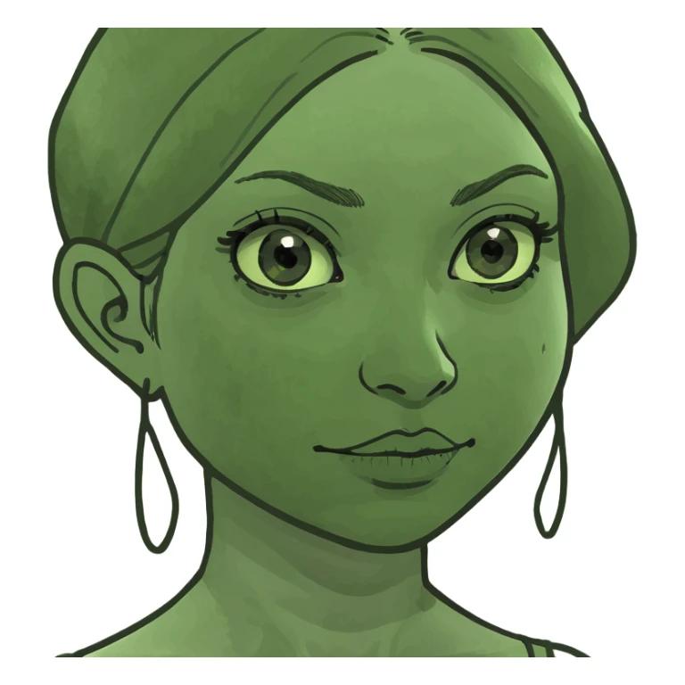 White brunette girl sticker