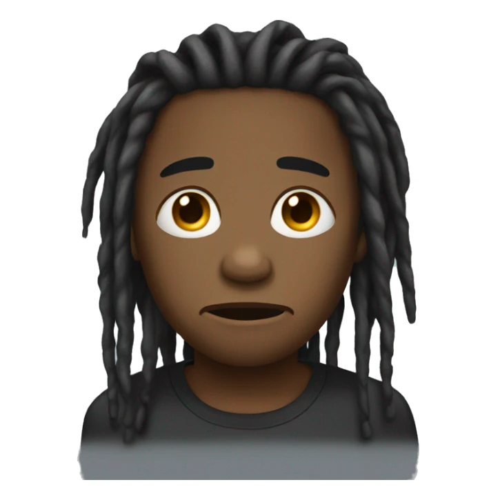  black male with dreads crying sticker