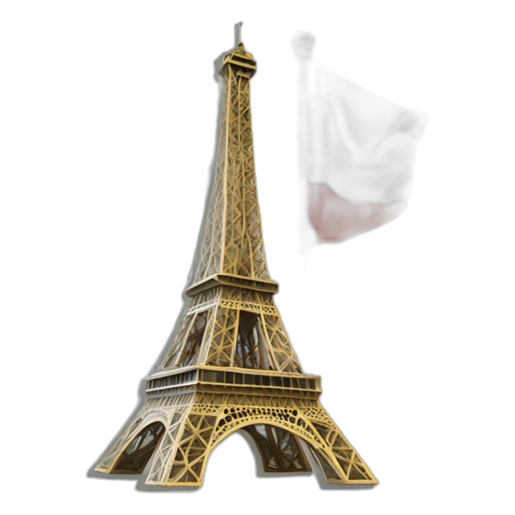 Tour Eiffel avec au sommet un drapeau algérien sticker