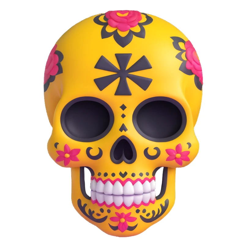 Sugar skull with wu-tang clan logo incorporated sticker