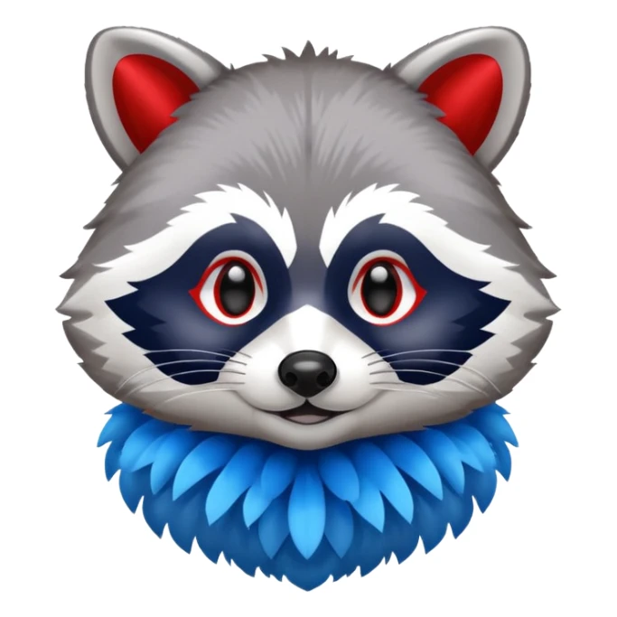 Mache einen Waschbären der PomPoms in der Hand hat. sticker