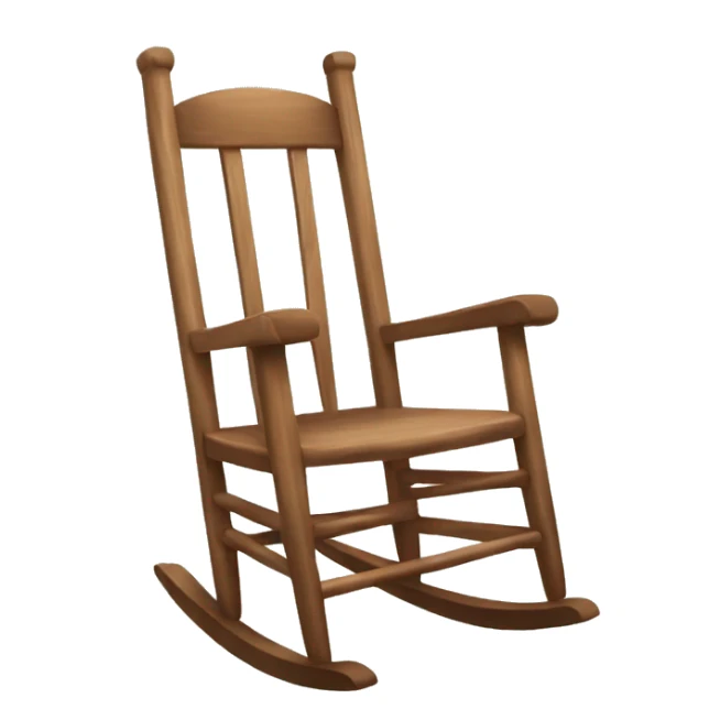 aesthetic Wooden Rocking Chair sticker