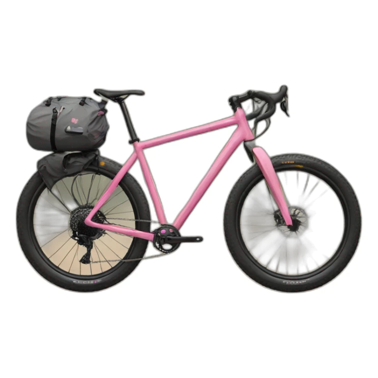 Bikepacking pink bike sticker