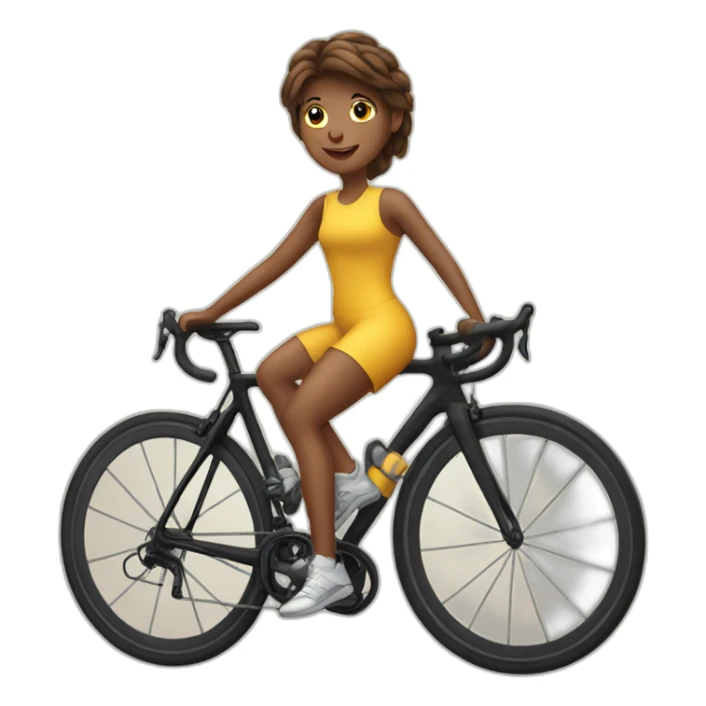 Girl on a roadbike sticker