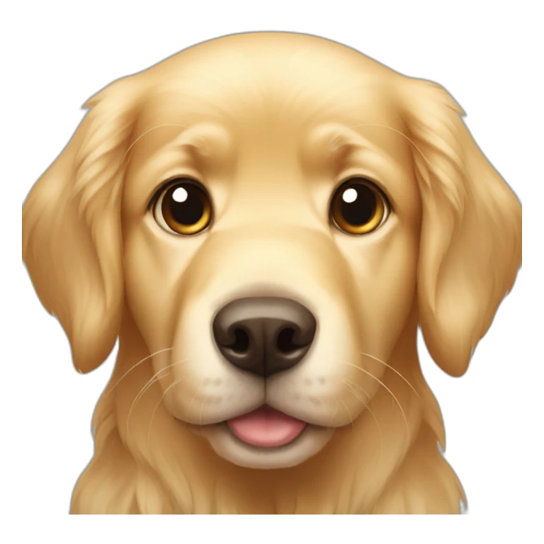 light golden retriever with big eyes sticker