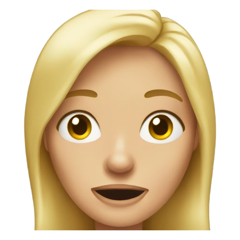 Freaked out blond woman sticker