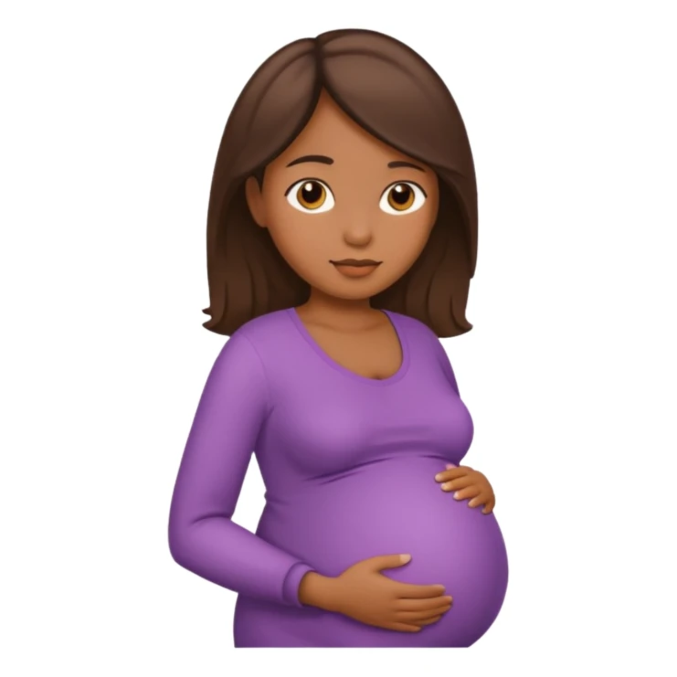 pregnant woman  medium brown skinemoji sticker