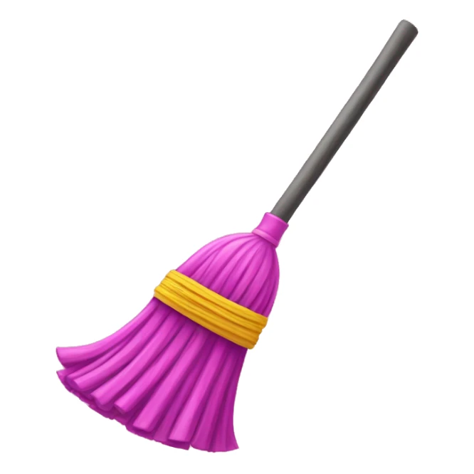 Broom against pink wand crossing each other sticker