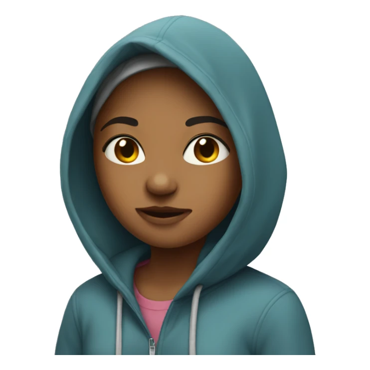 Girl wearing hoodie sticker