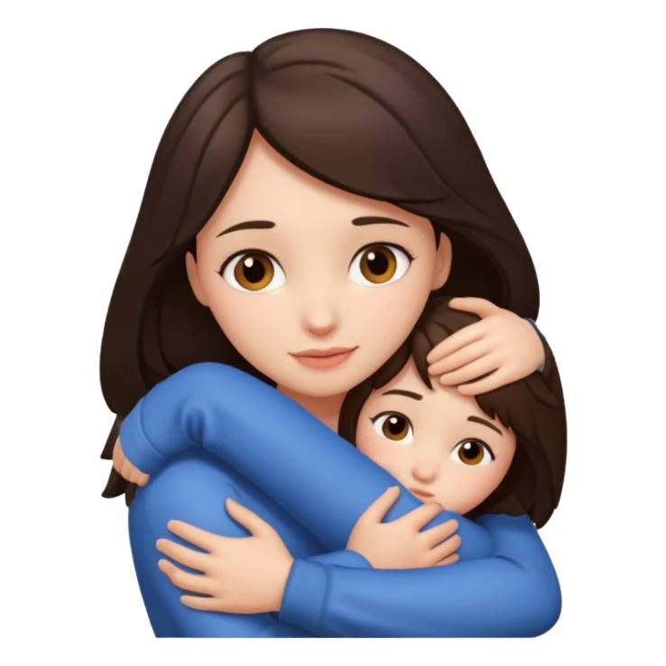 Brunette girl hugging herself sticker