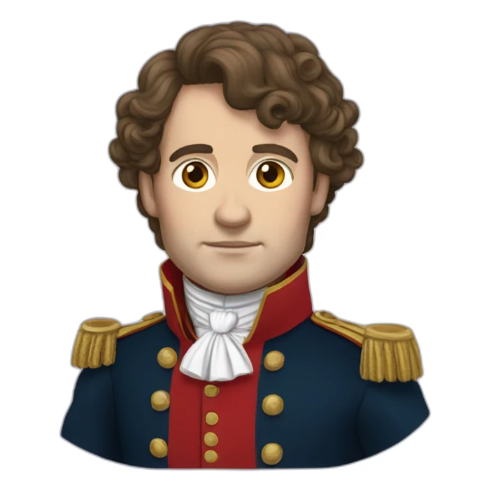 Napoleon with Brown hair sticker