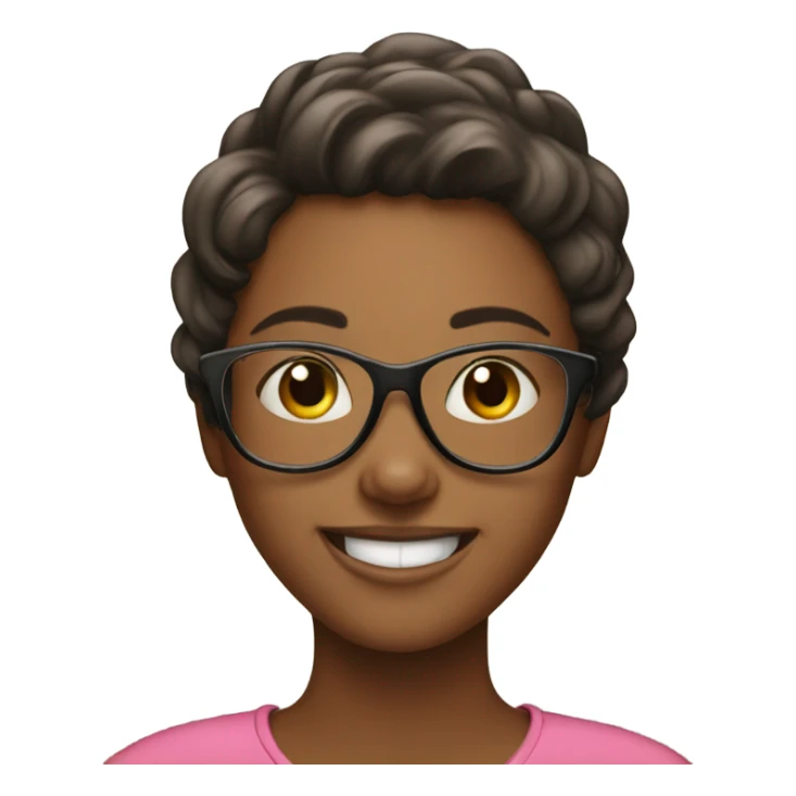 happy girl with glasses indoors sticker