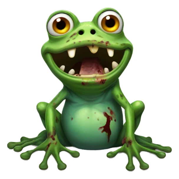 Zombie frog sticker
