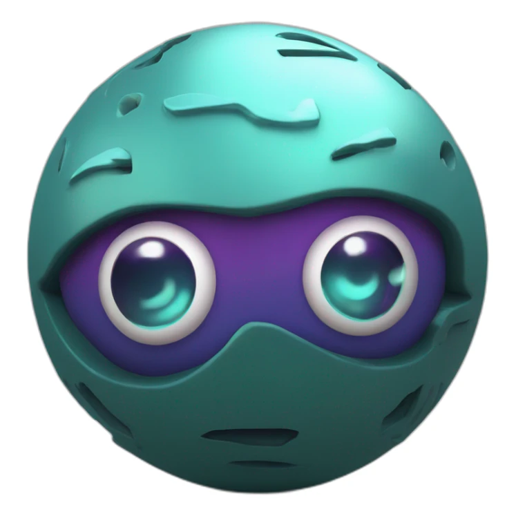 3d sphere with a cartoon Endermite skin texture with Eye of Horus sticker