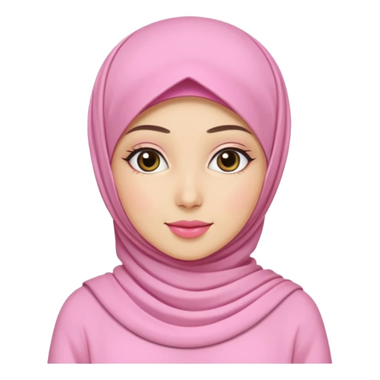 wanita hijab pink baju putih lagi skincare sticker