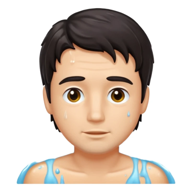 hair washing men  sticker