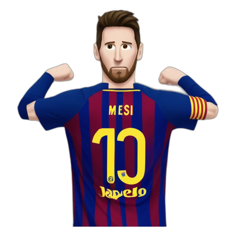 Messi qui montre sont maillot au clasico sticker