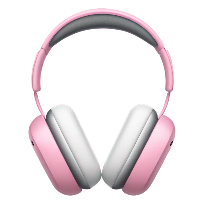 Pink Airpods Max headphones with small Pink bows sticker