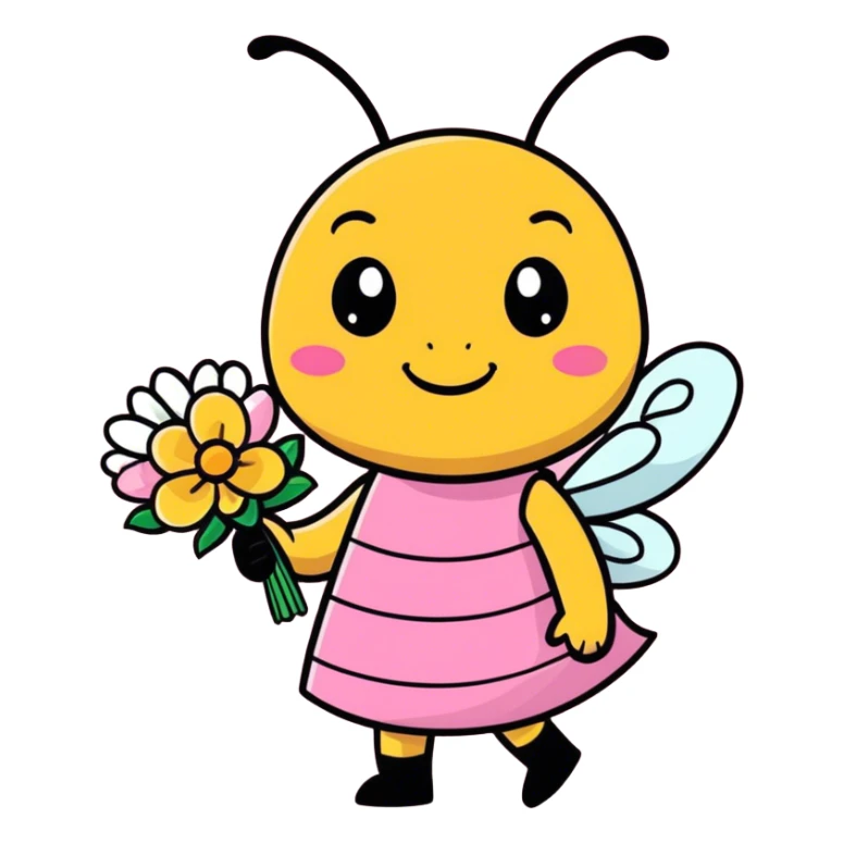 Female bee on a Mother’s Day walk sticker