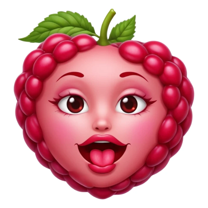 Framboise amoureuse qui fait des bisous  sticker