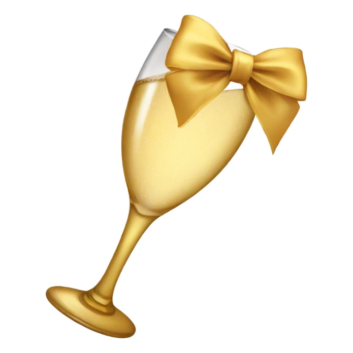 Bow on a champagne glass  sticker