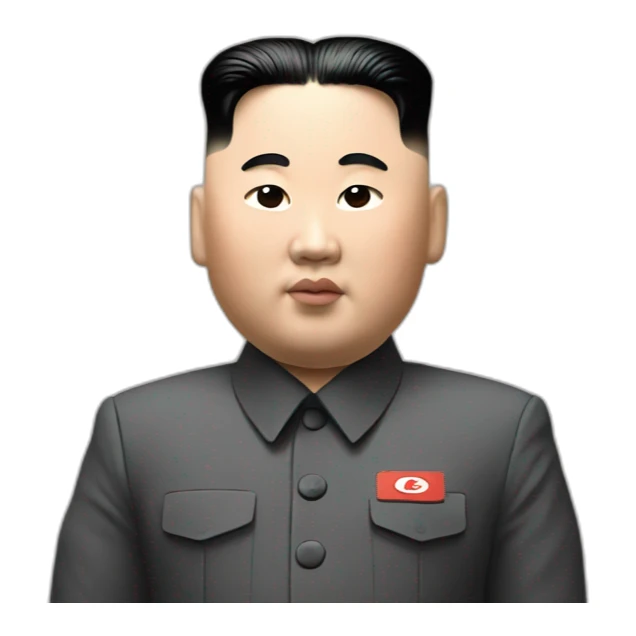 Kim jong UN and LOGO Nike sticker