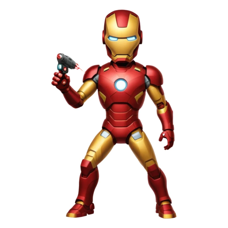 Ironman standing up shooting a laser towards me sticker