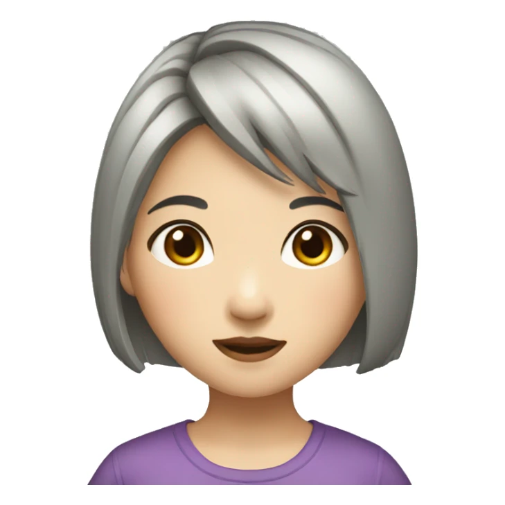 Short bob chinese girl sticker