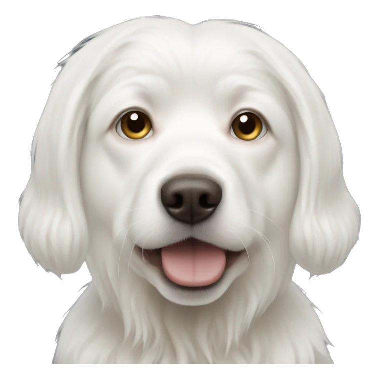 White albino dog sticker