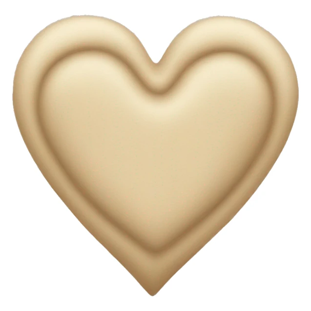 Beige heart  sticker