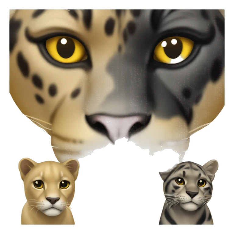 Yellow heart with a panther without a panther in the centre sticker