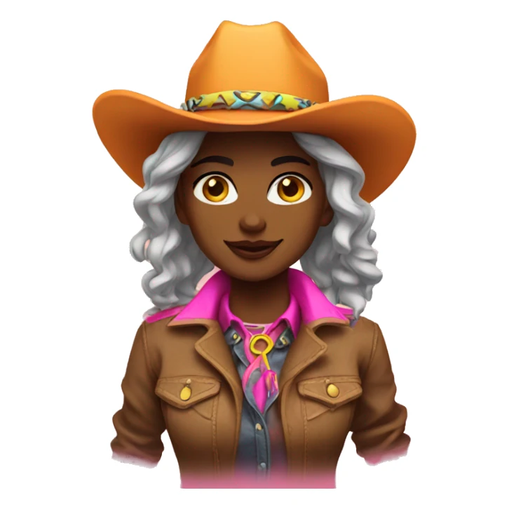 neon cowgirl sticker