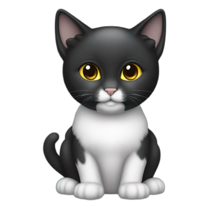 Eine kleine schwarze Katze als engel sticker
