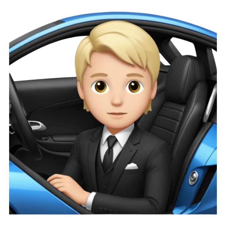 A rich boy in the super car  sticker