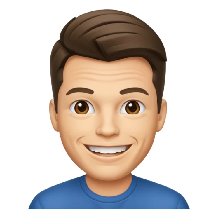 photo realistic Theo von smiling very wide sticker