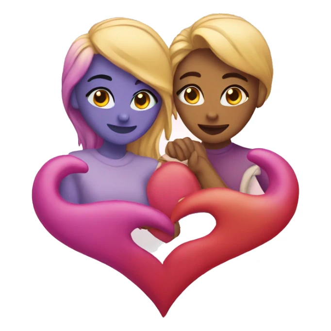 lesbian heart  sticker