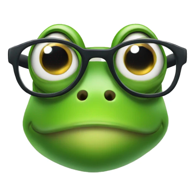Frog with glasses sticker
