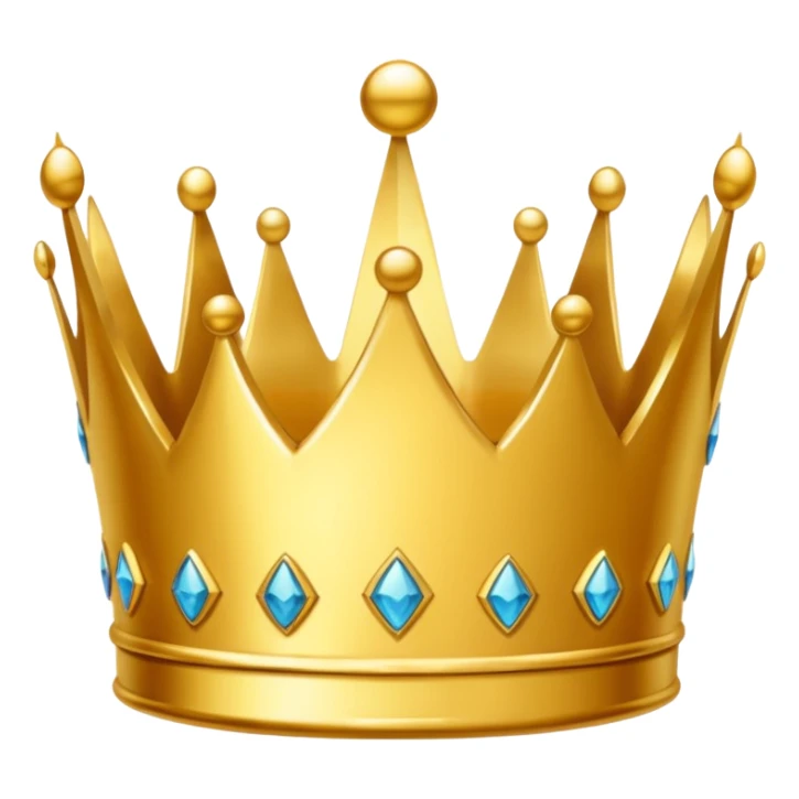 create a crown cartoony without details or anything make it tiny as a real emoji sticker