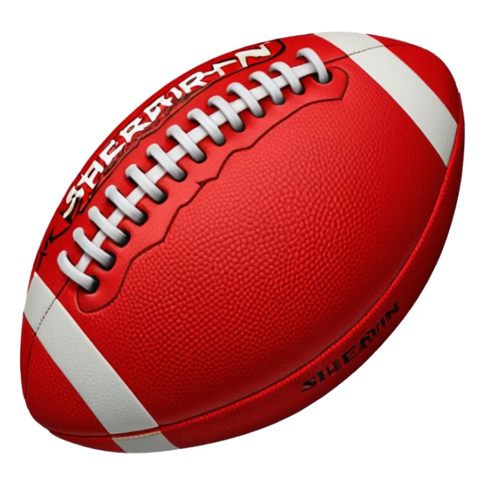 afl red sherrin football without lines sticker