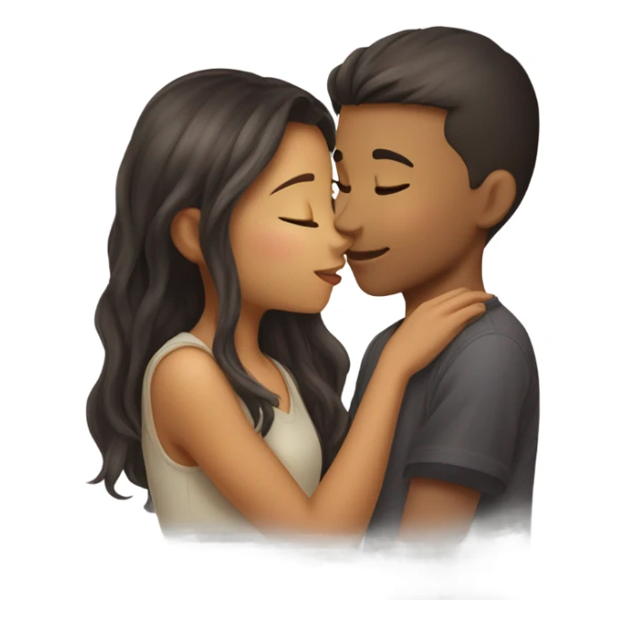 Girl kiss boy sticker