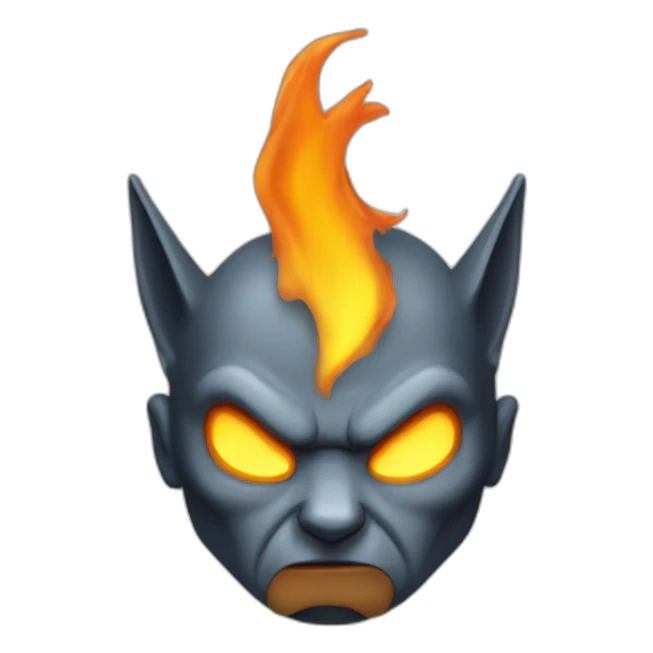 tete chauve avec du feu sticker