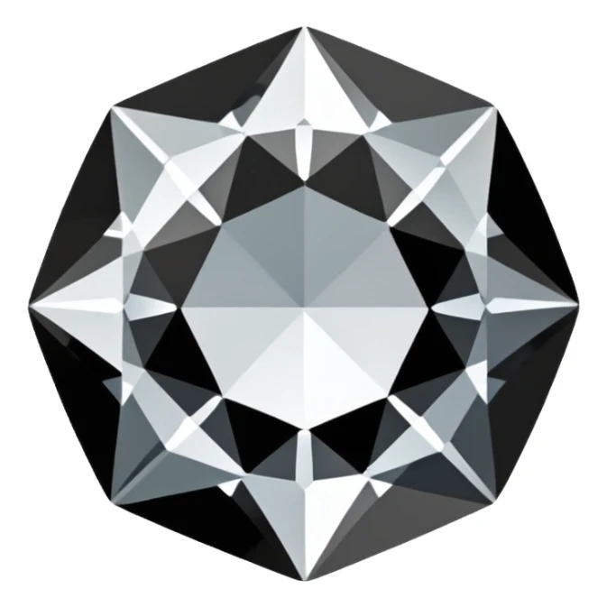 a aesthetic black and white diamond gemstone  sticker